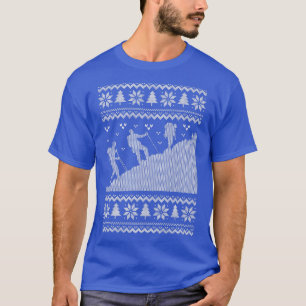 T-shirt Randonneurs de montagne Randonnées de Noël moches
