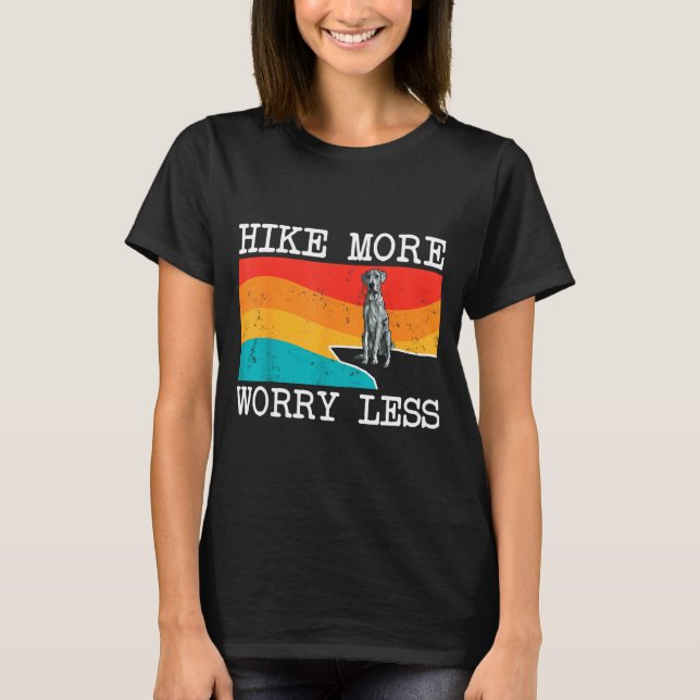 T-shirt Randonnez plus, inquiétez-vous moins graphique ble (Devant)