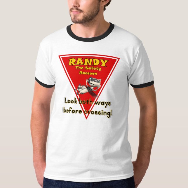 T-shirt Randy le raton laveur de sécurité (Devant)