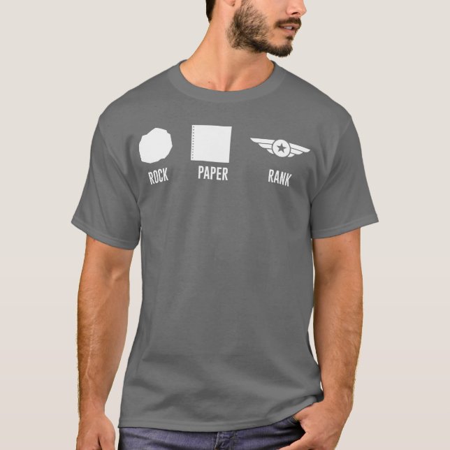 T-shirt Rang Papier Roche rétro (Devant)