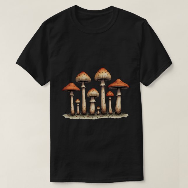 T-shirt Rangée de champignons (Design devant)
