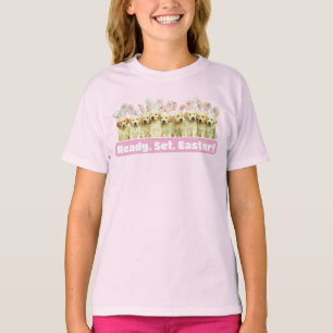 T-shirt Rangée de lapins chiots