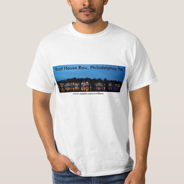 T-shirt Rangée de péniche, PA de Philadelphie - jour et (Devant)