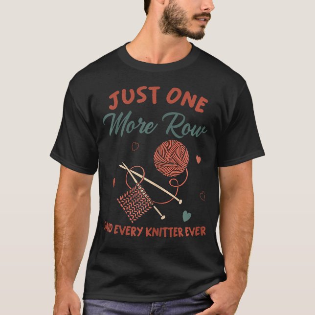 T-shirt Rangée supplémentaire drôle de tricot (Devant)