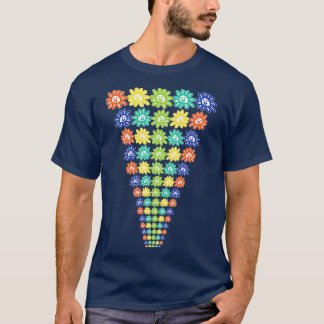 T-shirt Rangées toujours en diminution de Fleurs salées à