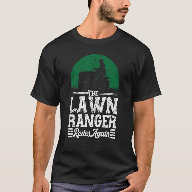 T-shirt Ranger de pelouse d'herbe rétro Mower Ride Ag (Devant)