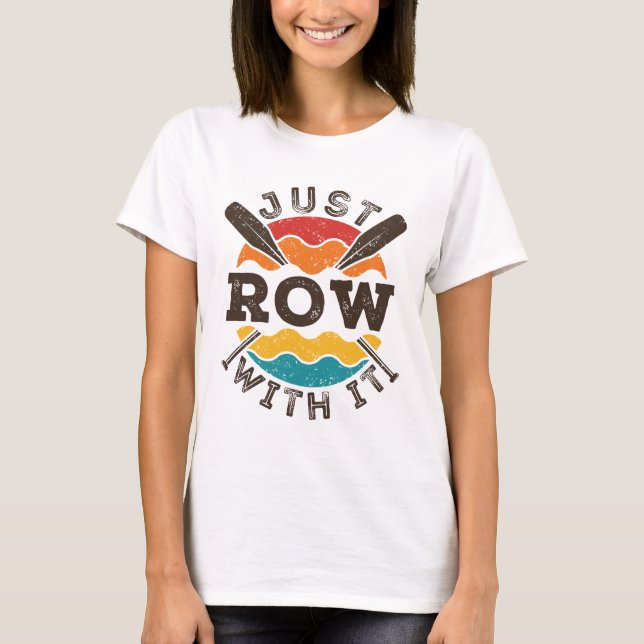 T-shirt Rangez-vous avec le Cool Retro Rowing Team Oars (Devant)