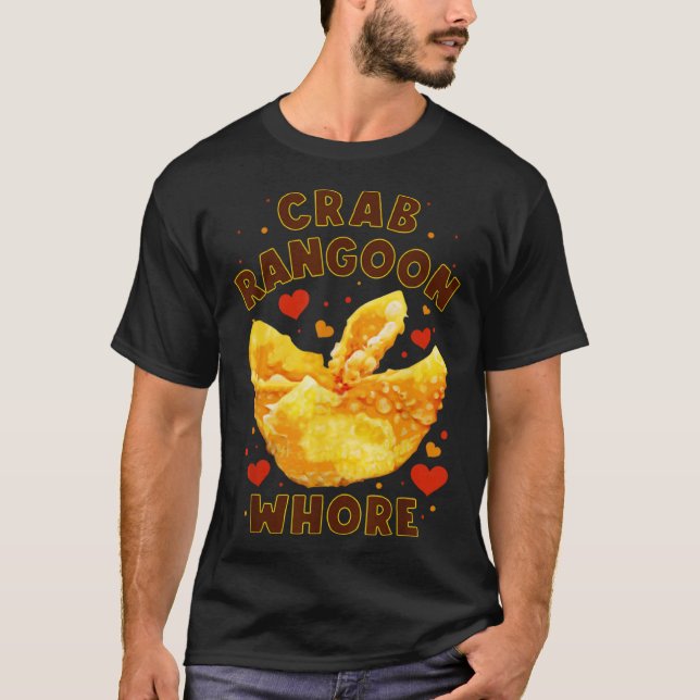 T-shirt Rangoon Pour Hommes Crabe Rangoon W H O R E (Devant)