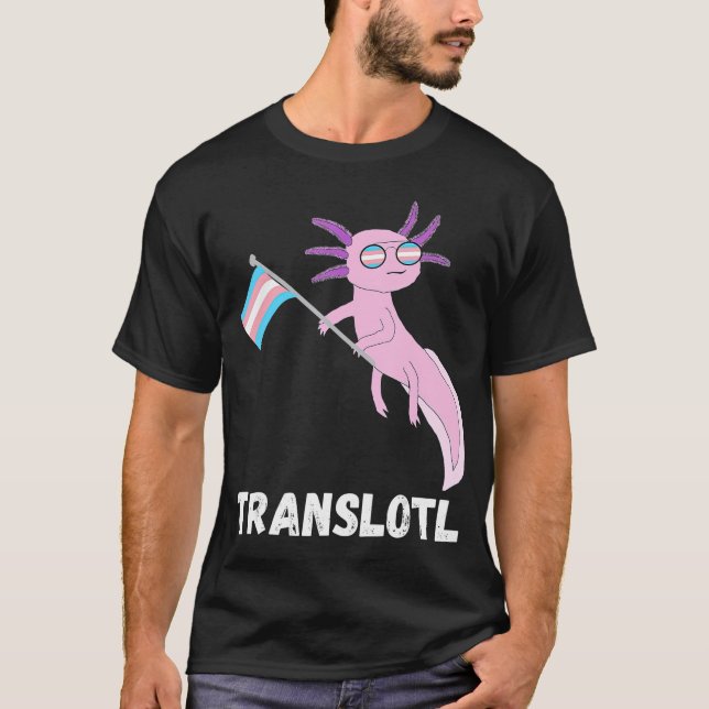 T-shirt Rans Axolotl transexuel mexicain Salamander LGB (Devant)