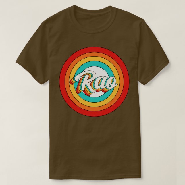 T-shirt Rao Nom Chemise Vintage Rao Cercle (Design devant)