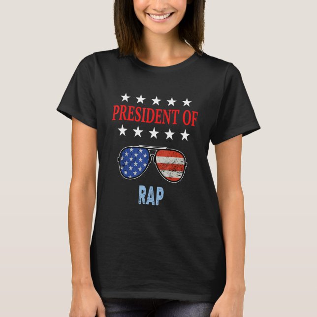 T-shirt Rap Accessoires Usa Drapeau Rap dire (Devant)