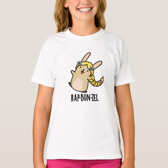 T-shirt Rap-bun-zel Funny Bunny Pun (Devant)