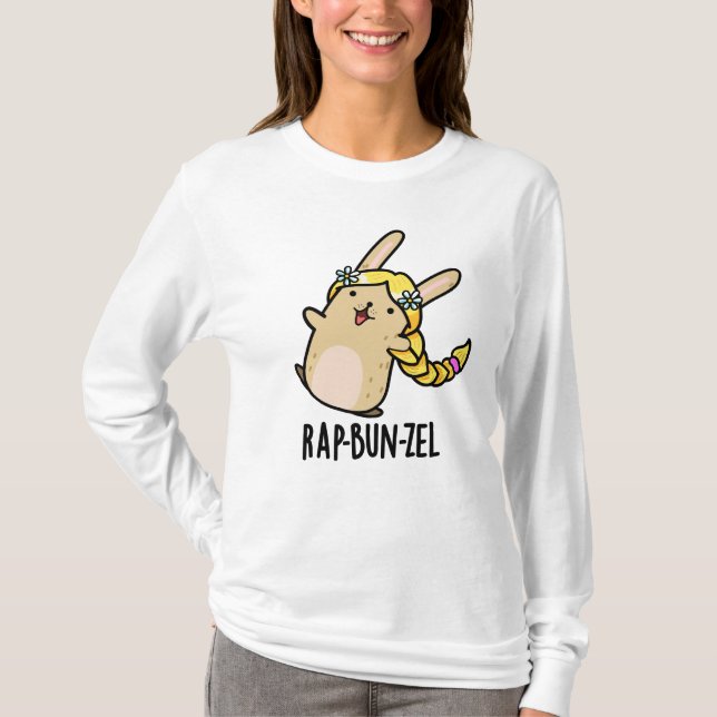 T-shirt Rap-bun-zel Funny Bunny Pun (Devant)
