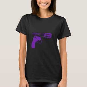 T-shirt Rap Microphone Gun Street Art En Royal violet