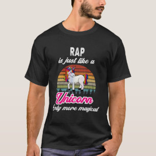 T-shirt Rap Retro Unicorn Sunset Vintage