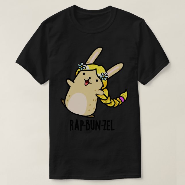 T-shirt Rapbunzel Funny Bunny Pun (Design devant)