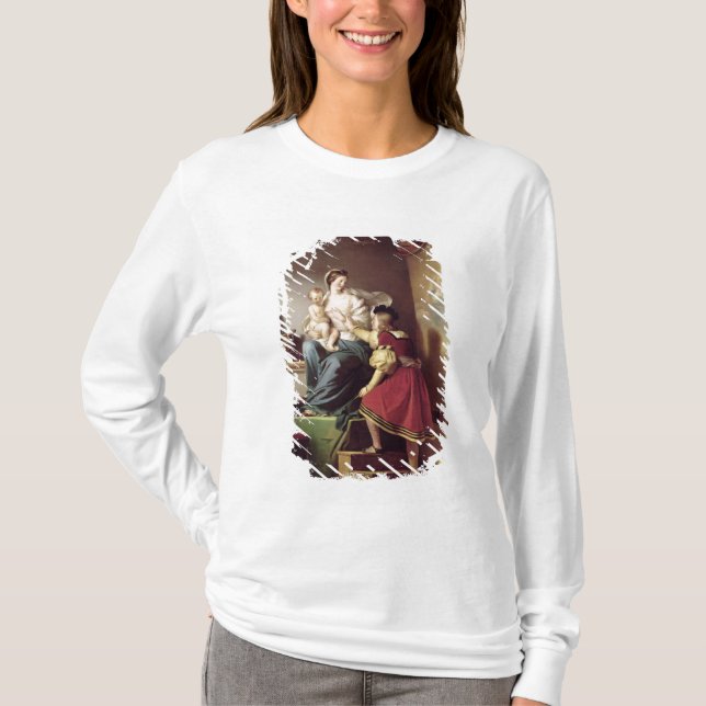 T-shirt Raphael ajustant la pose de son modèle sien (Devant)