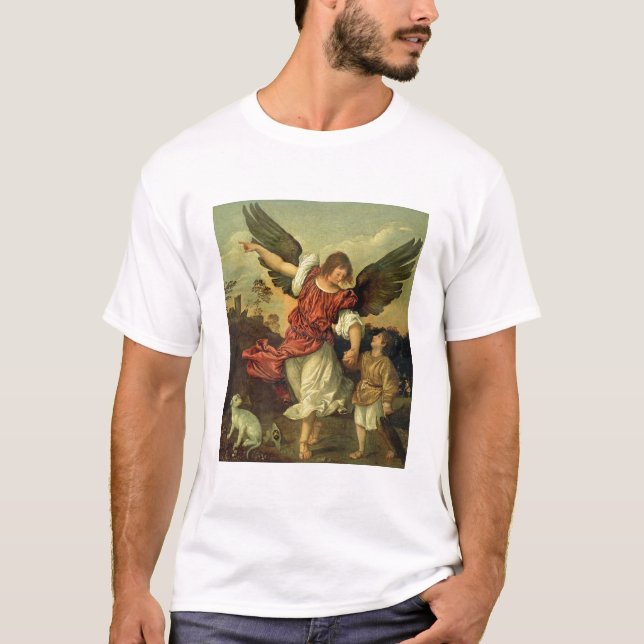 T-shirt Raphael et Tobias, 1507-8 (huile sur le panneau) (Devant)