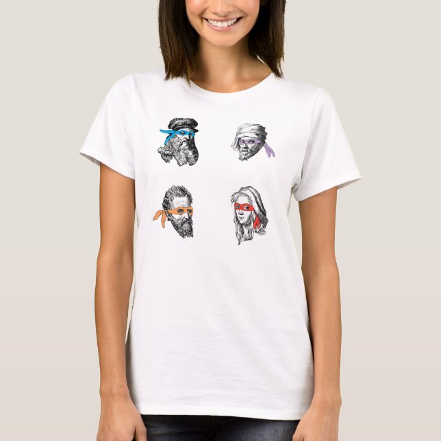 T-shirt Raphael Michelagelo de Leonardo Donatello de Ninja (Devant)