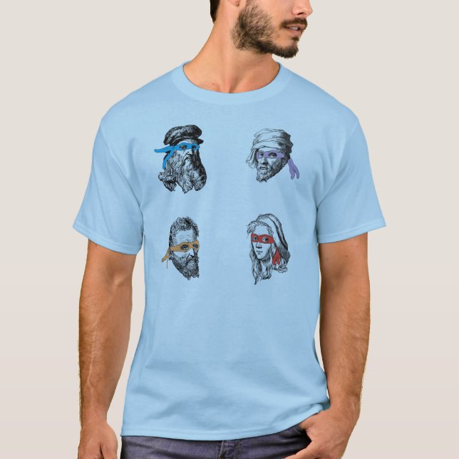 T-shirt Raphael Michelagelo de Leonardo Donatello de Ninja (Devant)