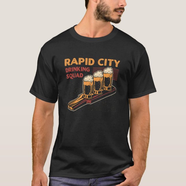 T-shirt Rapid City Drad Squad South Dakota Beer Sd Bo (Devant)