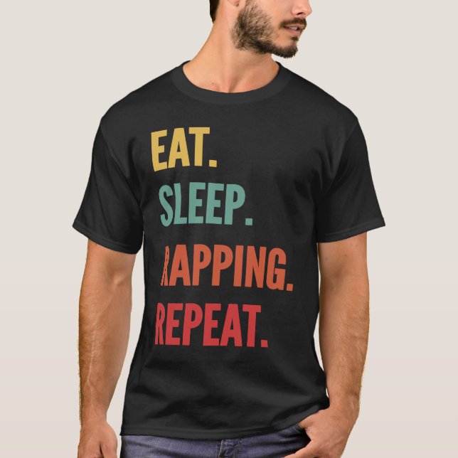 T-shirt Rappage du sommeil de la nourriture (Devant)