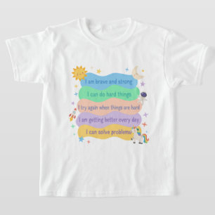 T-shirt Rappel de Courage Positif pour les Petits Héros