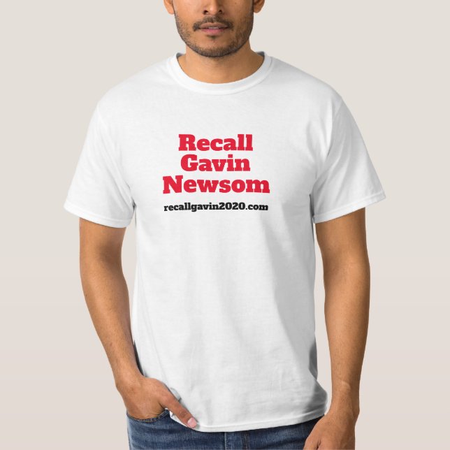 T-shirt Rappel unilatéral Gavin Newsom (Devant)