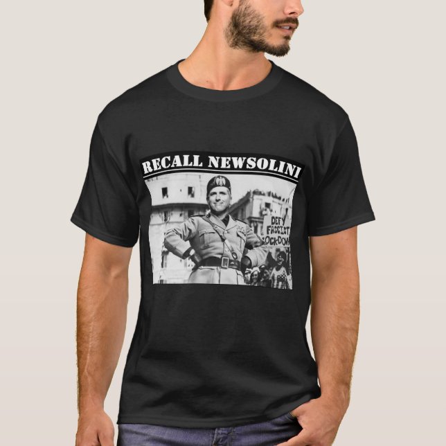 T-shirt Rappeler Newsolini - Rappeler Gavin Newsom - Enreg (Devant)