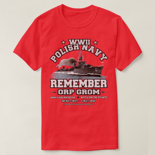 T-shirt RAPPELEZ-VOUS ORP GROM Marine polonaise (Design devant)