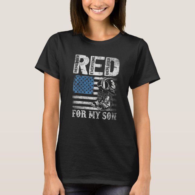 T-shirt Rappelez-vous que tout le monde est déployé R E D  (Devant)