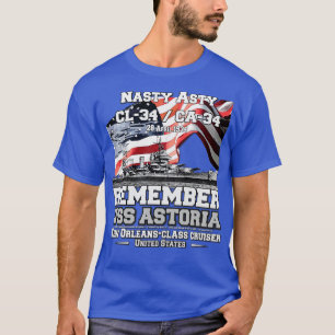 T-shirt RAPPELEZ-VOUS USS Astoria CA34 vétérans de la mari