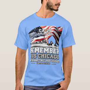T-shirt RAPPELEZ-VOUS USS Chicago CA29 vétérans de la mari