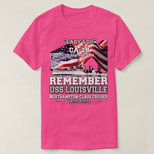T-shirt RAPPELEZ-VOUS USS Louisville CLCA28 vétérans de Cr (Design devant)