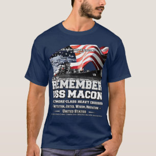 T-shirt RAPPELEZ-VOUS USS Macon CA132 vétérans de croiseur