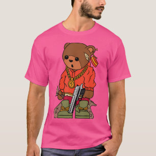 T-shirt Rapper Bear Hip hop Teddy Rap Gangster Hippie Hip-