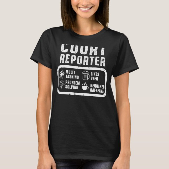 T-shirt Rapport de la salle d'audience sur le problème du  (Devant)
