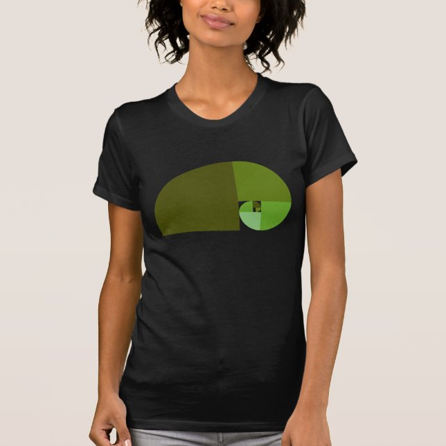 T-shirt Rapport d'or, spirale de Fibonacci (Devant)