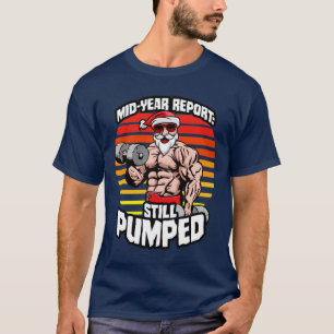 T-shirt Rapport Mi-Année Encore Pumped Père Noël Beach Bod