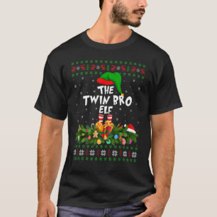 T-shirt Rapprocher Famille laid le Twin Bro Elf Noël