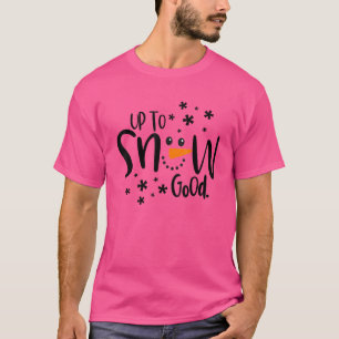 T-shirt Rapprocher Noël Familial Jusqu'À La Neige Bon Snow