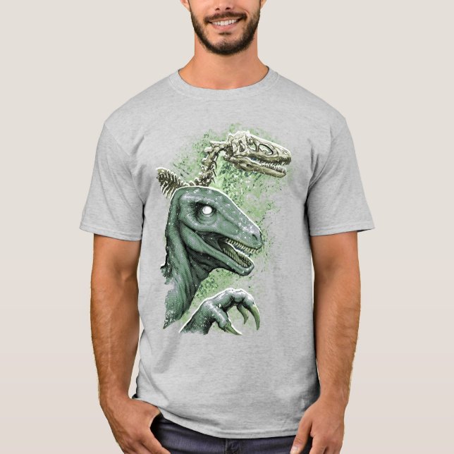 T-shirt Raptor en vert (Devant)