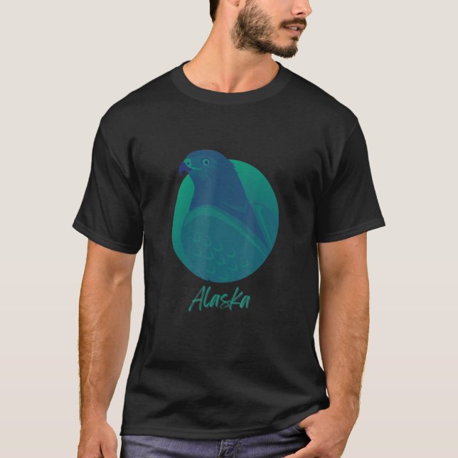 T-shirt Raptor vert de la mer d'Alaska Osprey Oiseau océan (Devant)
