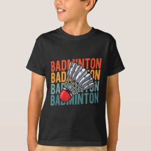 T-shirt Raquette de badminton rétro Team - Joueur Vintage 