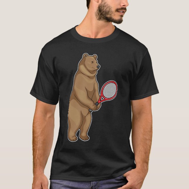 T-shirt Raquette de tennis de Bear Tennis (Devant)