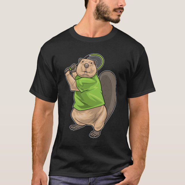 T-shirt Raquette de tennis de Beaver (Devant)