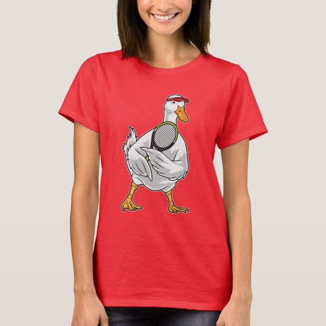 T-shirt Raquette de tennis de canard (Devant)