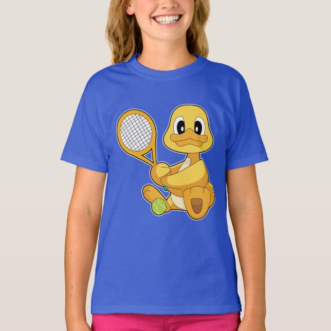 T-shirt Raquette de tennis de canard (Devant)