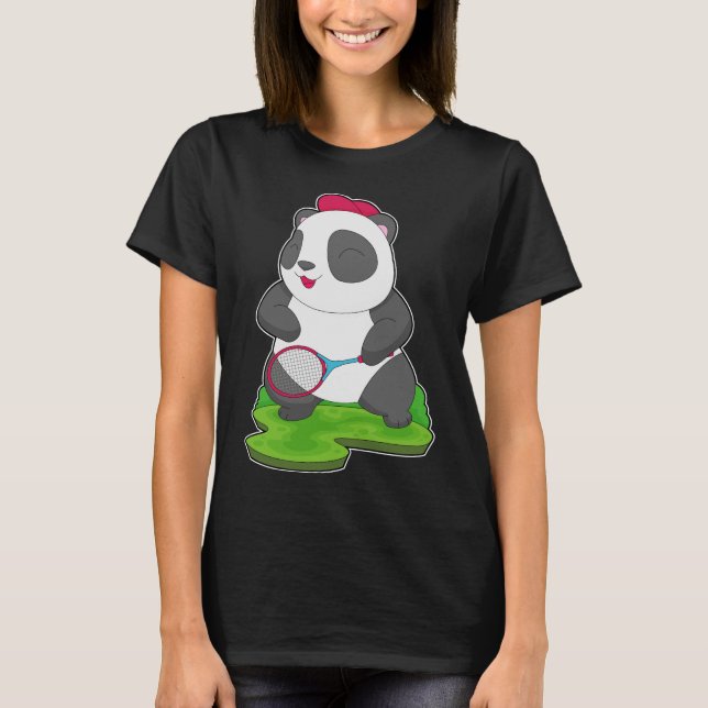 T-shirt Raquette de tennis de Panda (Devant)