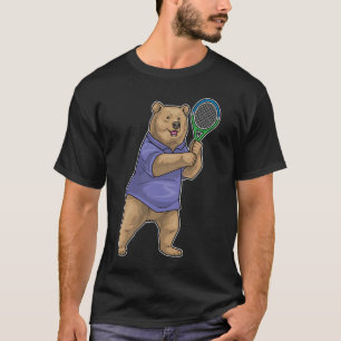 T-shirt Raquette de tennis de tennis d'ours Sports